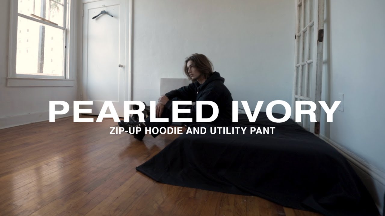 Pearled Ivory: Cropped Hoodie and Utility Pant
