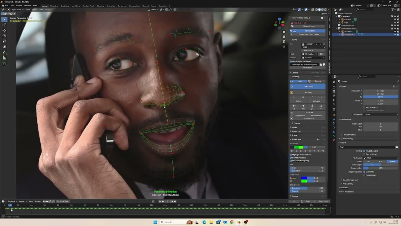 digital makeup keentools face builder and facetracker in blender