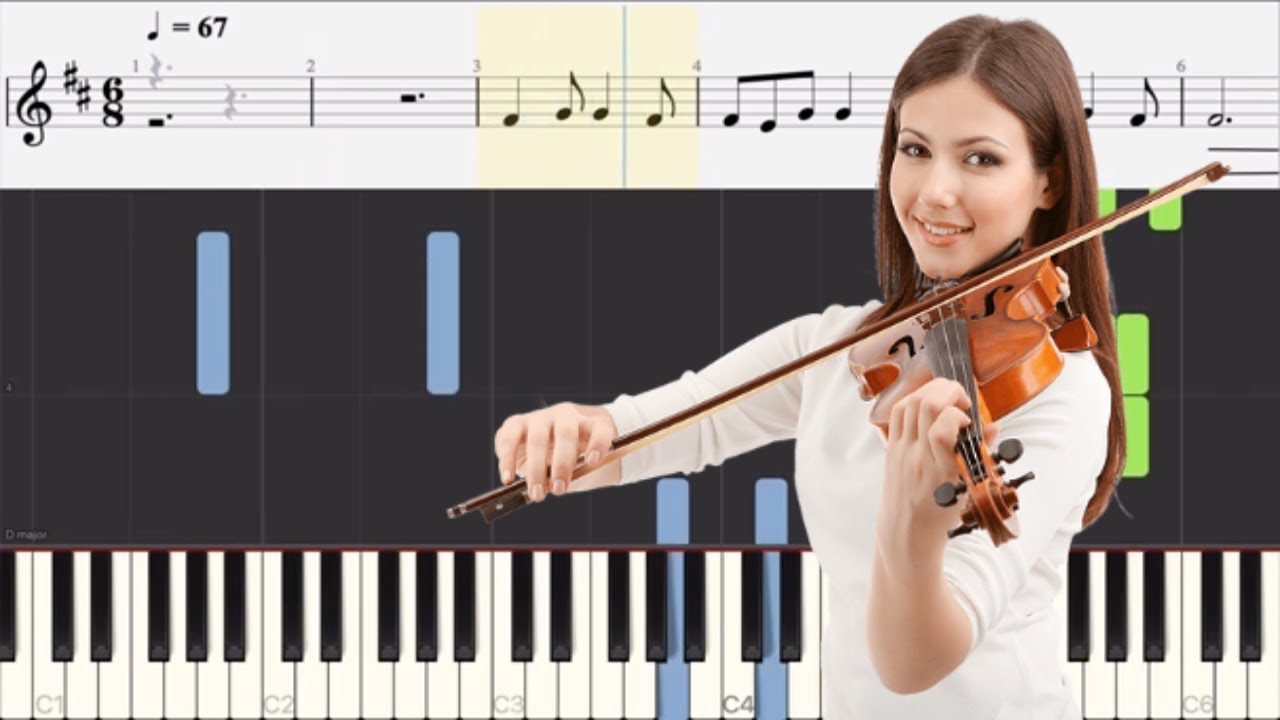 Barcarolle - Jacques Offenbach - Violin and Piano Tutorial with sheet music