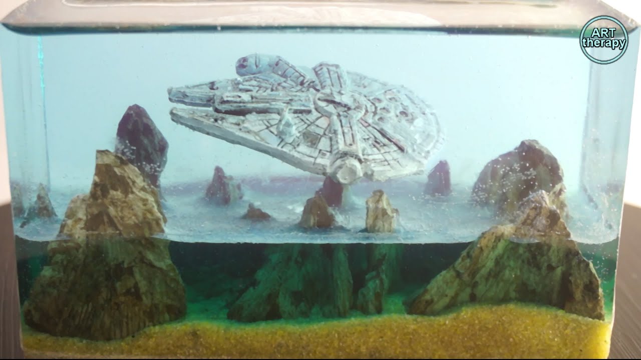 🚀Millenium Falcon Epoxy. 🌟Star Wars Resin art. ✨Epoxy art StarWars💥