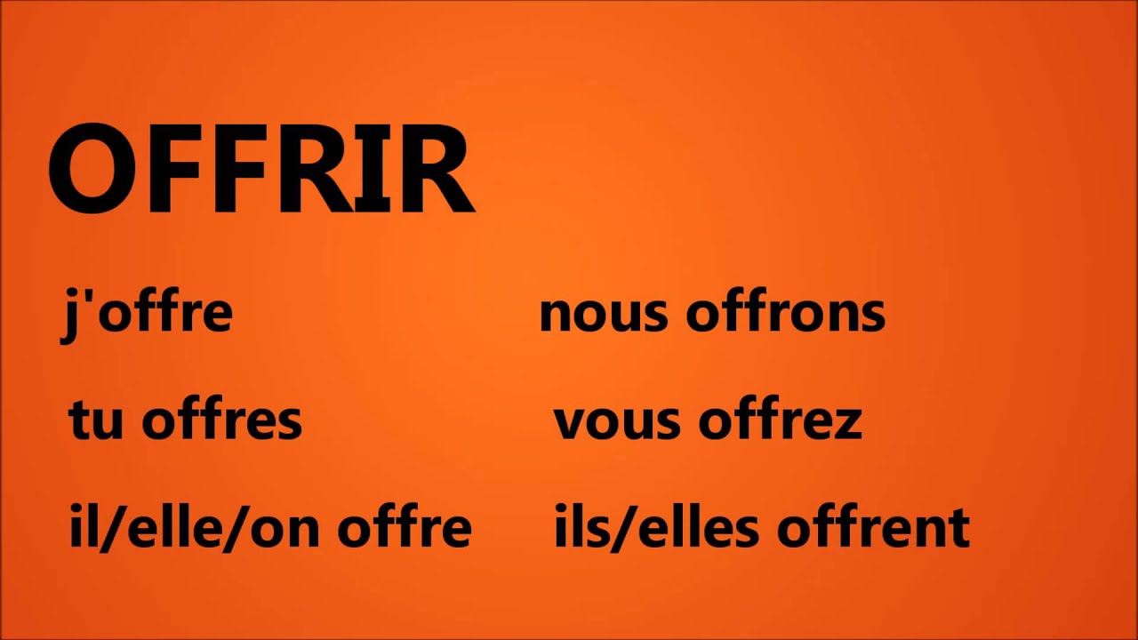 French with Ad&eacute;l - verbe OFFRIR