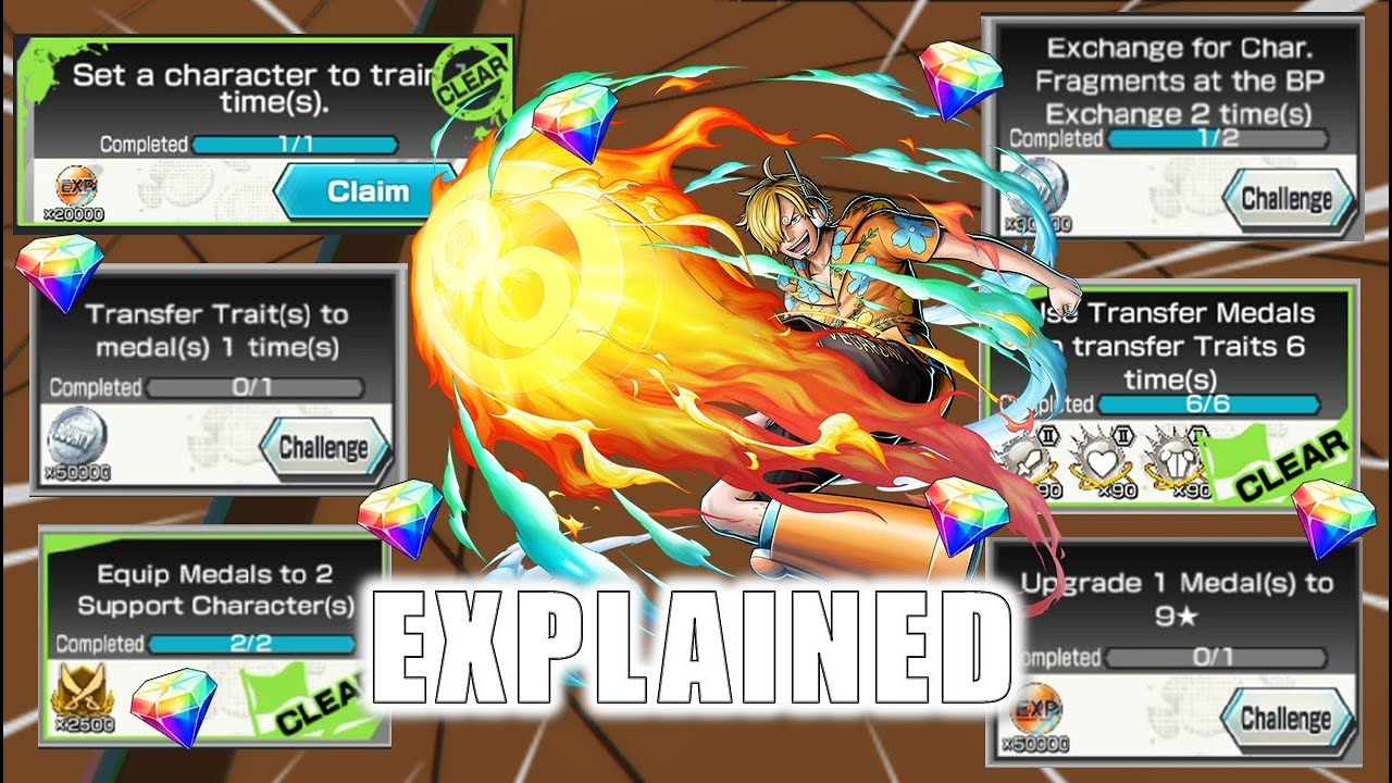One Piece Bounty Rush: All (Easy - Medium - Hard) Rookie Missions Explained Step by Step #opbr