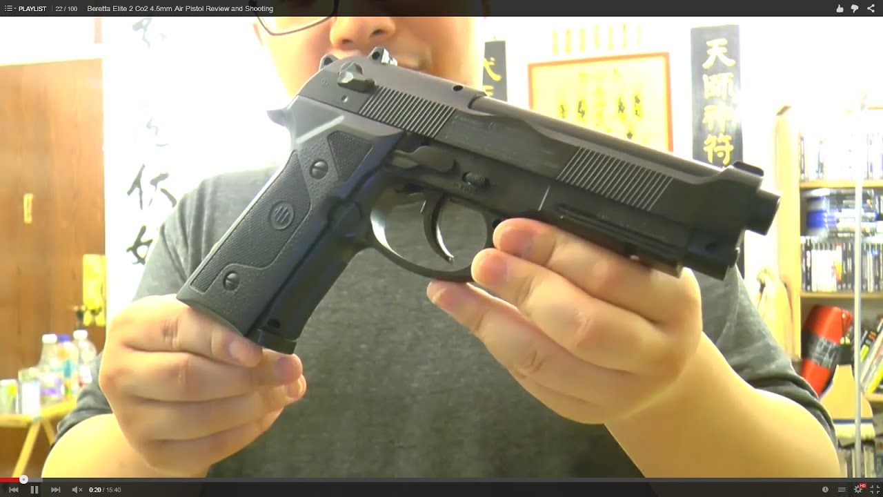 Beretta Elite 2 Co2 4.5mm Air Pistol Review and Shooting