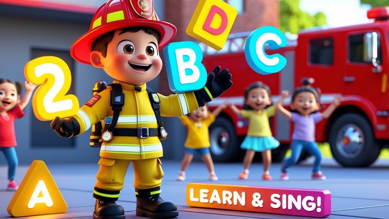 Firefighter Finn’s Learning Songs 🚒🎵 | Counting, ABCs & Shapes for Kids (Ages 3–7)