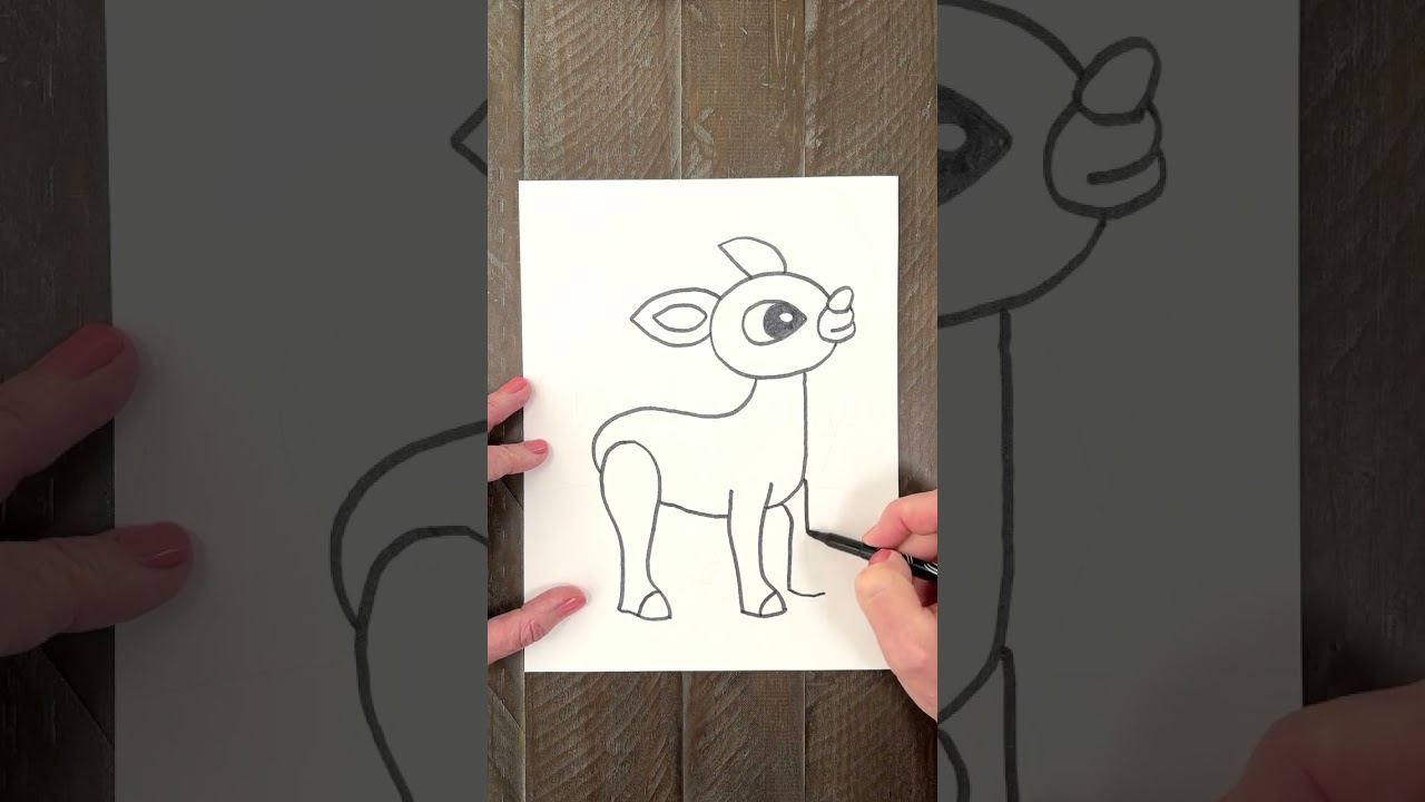 Draw Rudolph the Red Nosed Reindeer