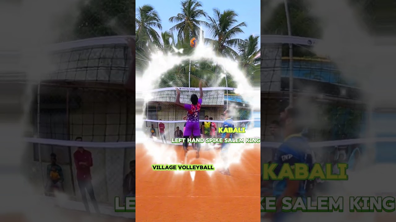 Kabali 🔥The spike King 👑 salem🔥 shorts #village volleyball