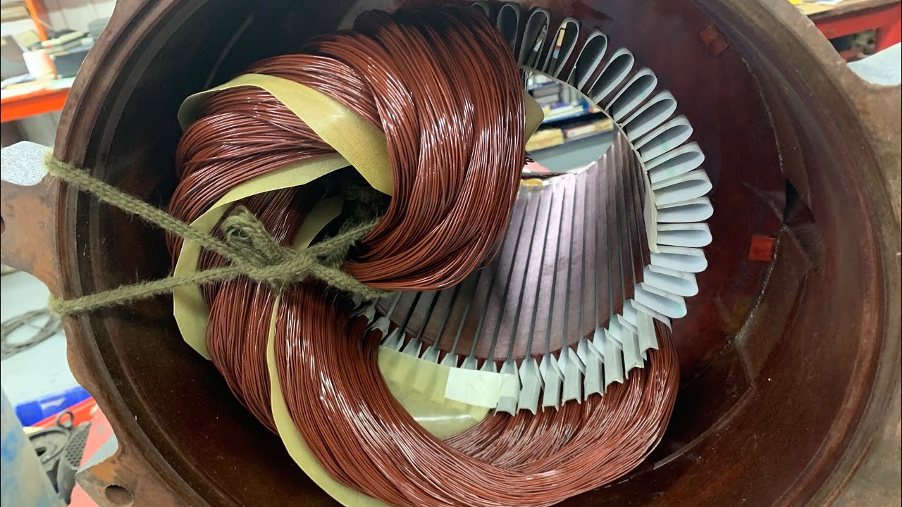 Motor Rewinding | Rewinding Tsurumi  Pump 150 hp Part 2 | Data | Diagram | Connections 2 star delta