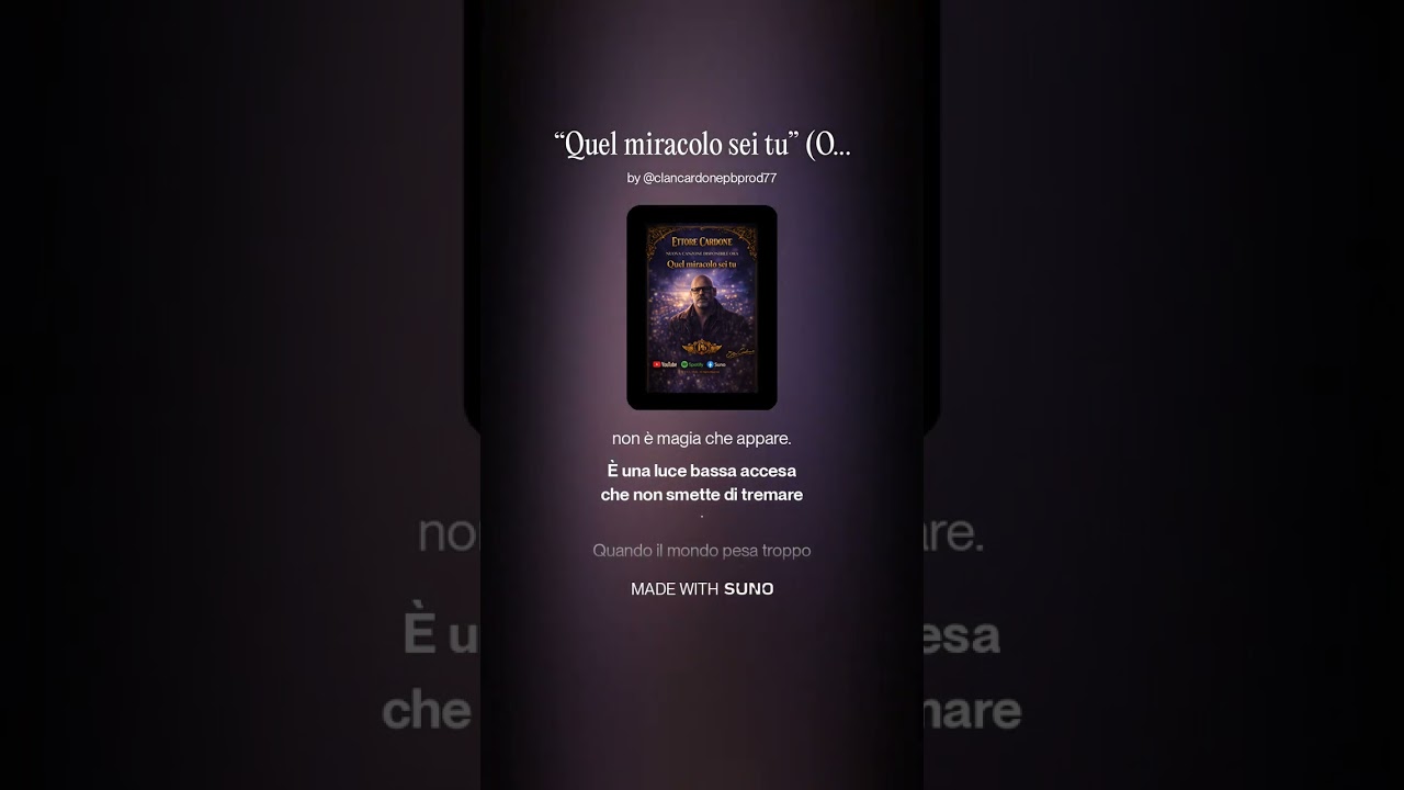 Quel miracolo sei tu