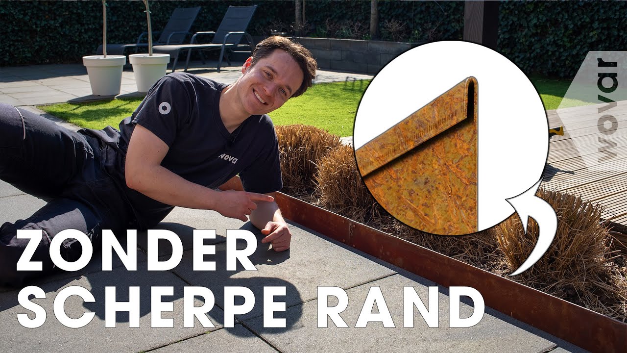 Cortenstaal bordenranden zonder scherpe rand monteren | Tuininspiratie