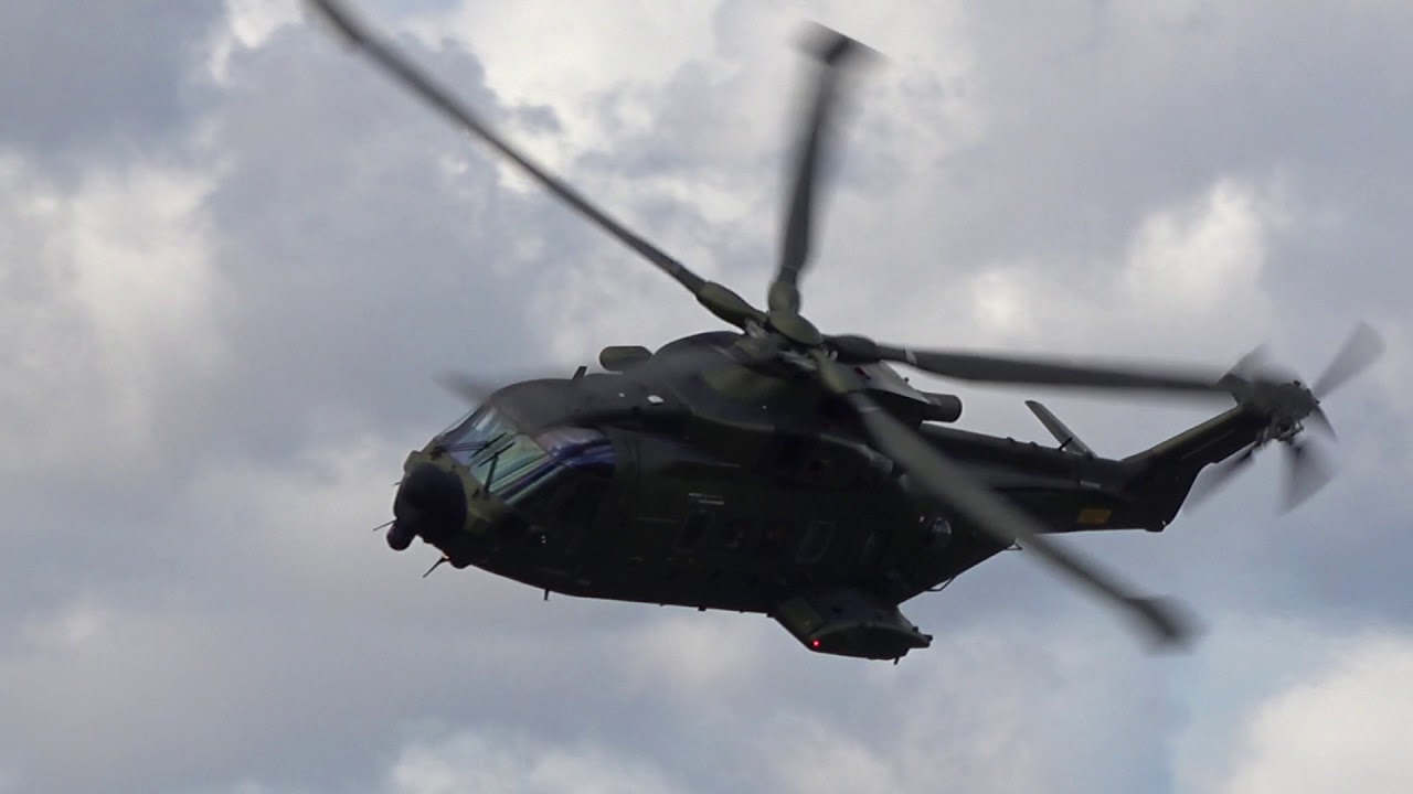 RDAF Agusta Westland AW101 Merlin performing at Roskilde Airshow
