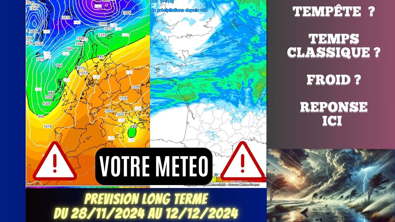TEMPÊTE  ? TEMPS CLASSIQUE  ? OU FROID ?  DEBUT HIVER METEOROLOGIQUE PREVISION A LONG TERME 15 JOURS