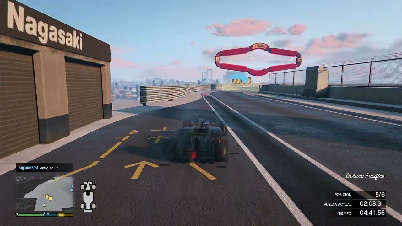 carrera de f1 en el mar de gta online