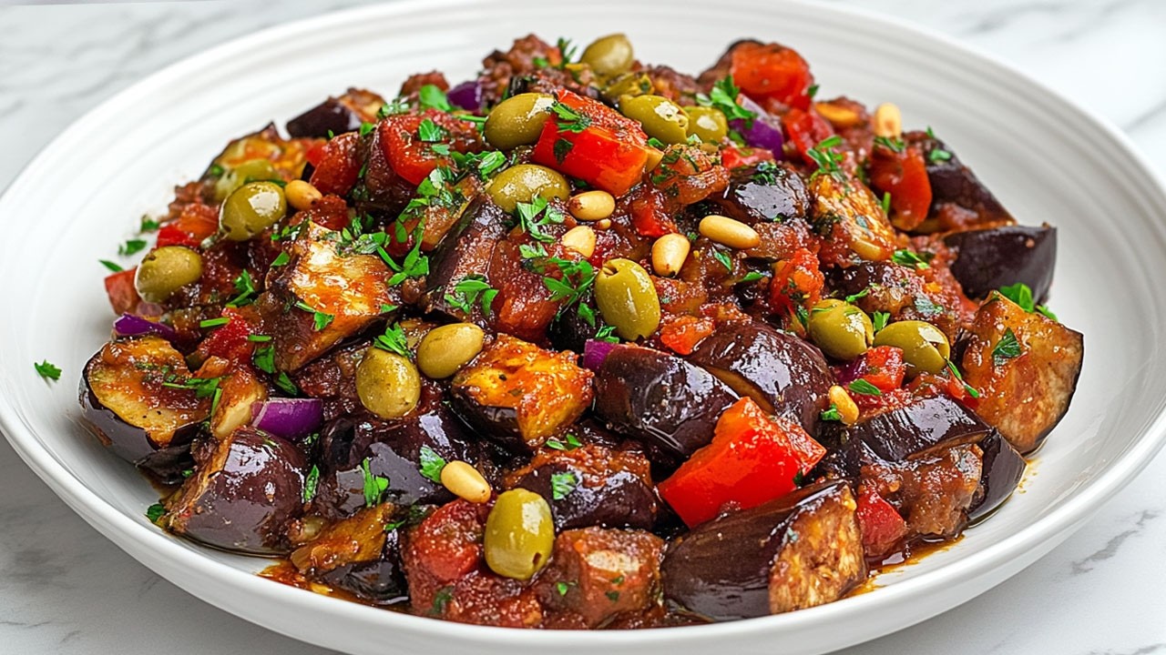 Die Aubergine, die alle verrückt macht! Das beste Auberginenrezept! Sizilianische Caponata