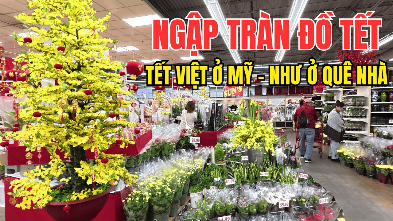 Cuộc Sống Mỹ - Choáng Ngợp Chợ Việt Hoa Lớn Nhất Ở Houston, Texas - Ngập Tràn Đồ Tết Đẹp