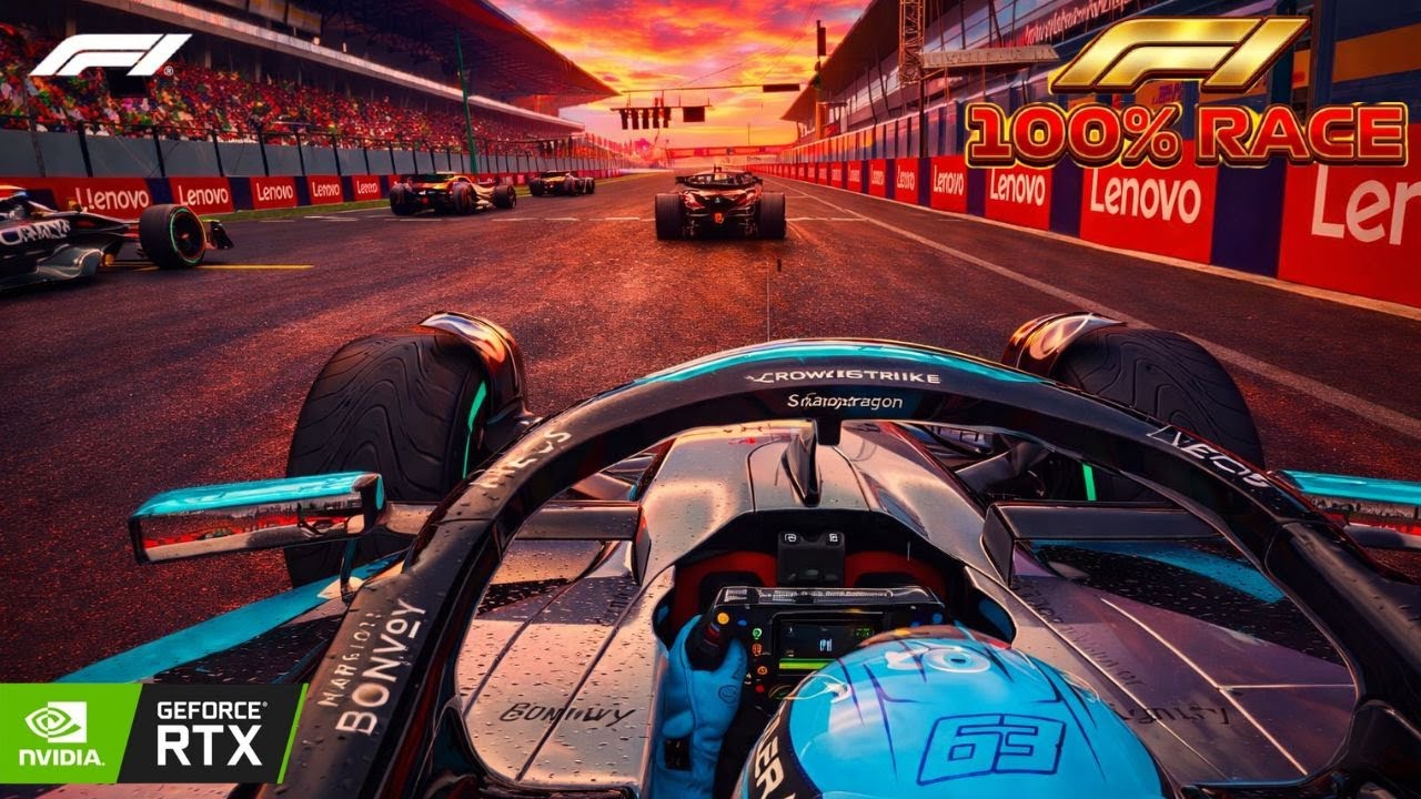 F1 26 &ndash; Mercedes AMG F1 🩵 100% Race | Real Onboard POV | Sunset Race | 4K RTX Ultra