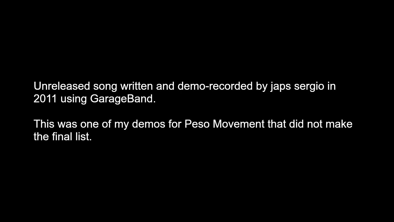 japs sergio ~ kahig, tuka (2011 unreleased demo for @PesoMovement)