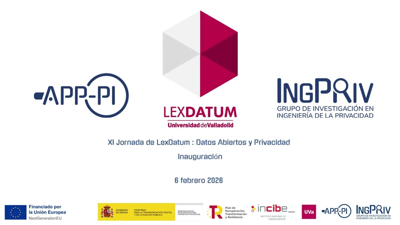 Inauguración de las XI Jornadas de LexDatum, febrero 2026