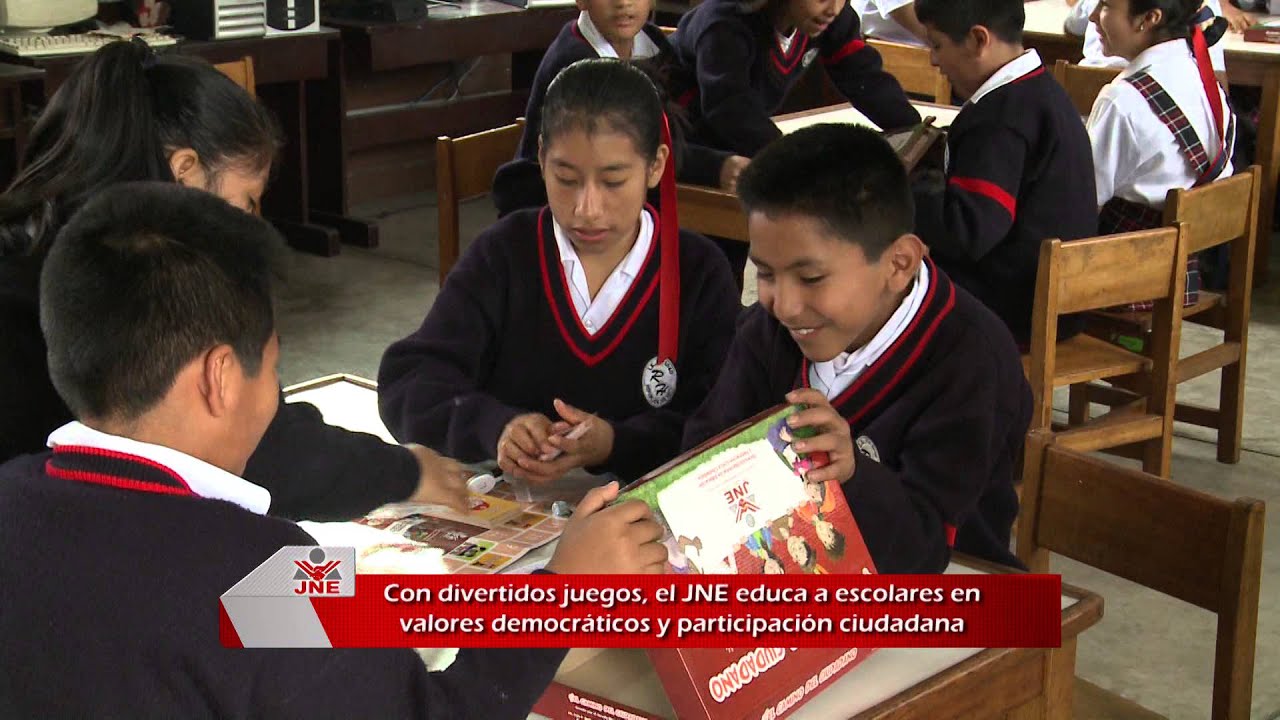 Con divertidos juegos, el JNE educa a escolares en valores democráticos y participación ciudadana
