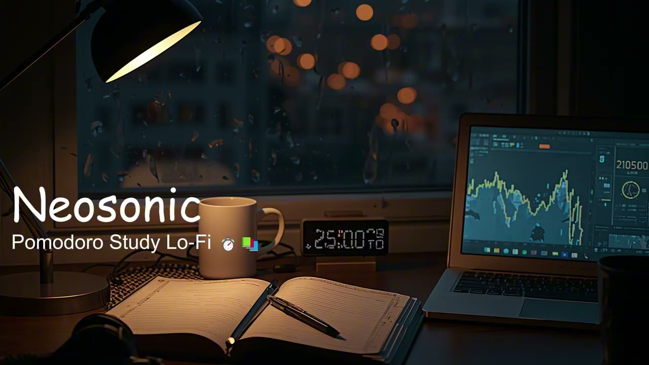Pomodoro Study Lo‑Fi ⏱📚 25분 집중 · 5분 휴식 4세트 | 2 Hour Deep Focus Timer BGM | Neosonic