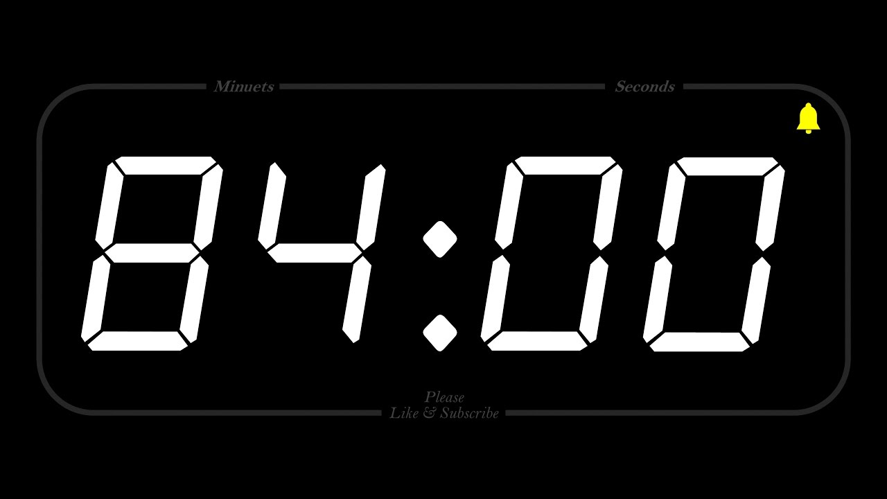 84 MINUTE - TIMER & ALARM - 1080p - COUNTDOWN