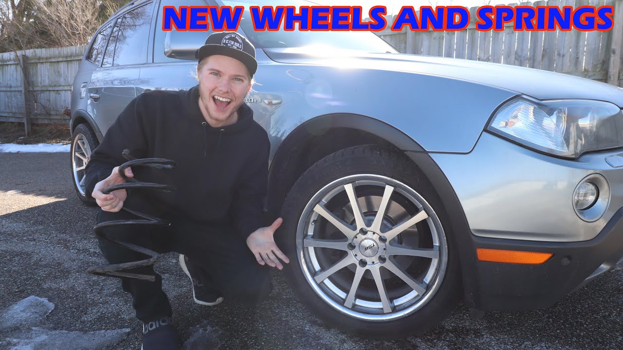 Installing H&R sport springs on a BMW X3 - My winter daily gets new wheels and springs