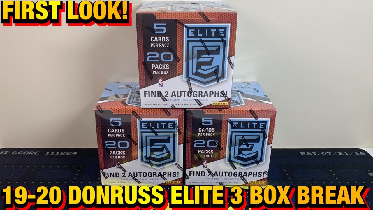 *FIRST LOOK!* 2019-20 Panini Donruss Elite Basketball Hobby 3 Box Break