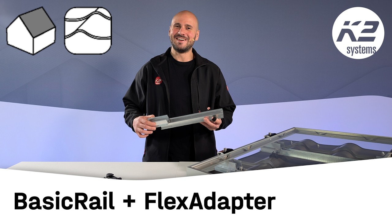 PV-Anlagen auf Ziegelblechimitat mit FlexAdapter und BasicRail (RO)