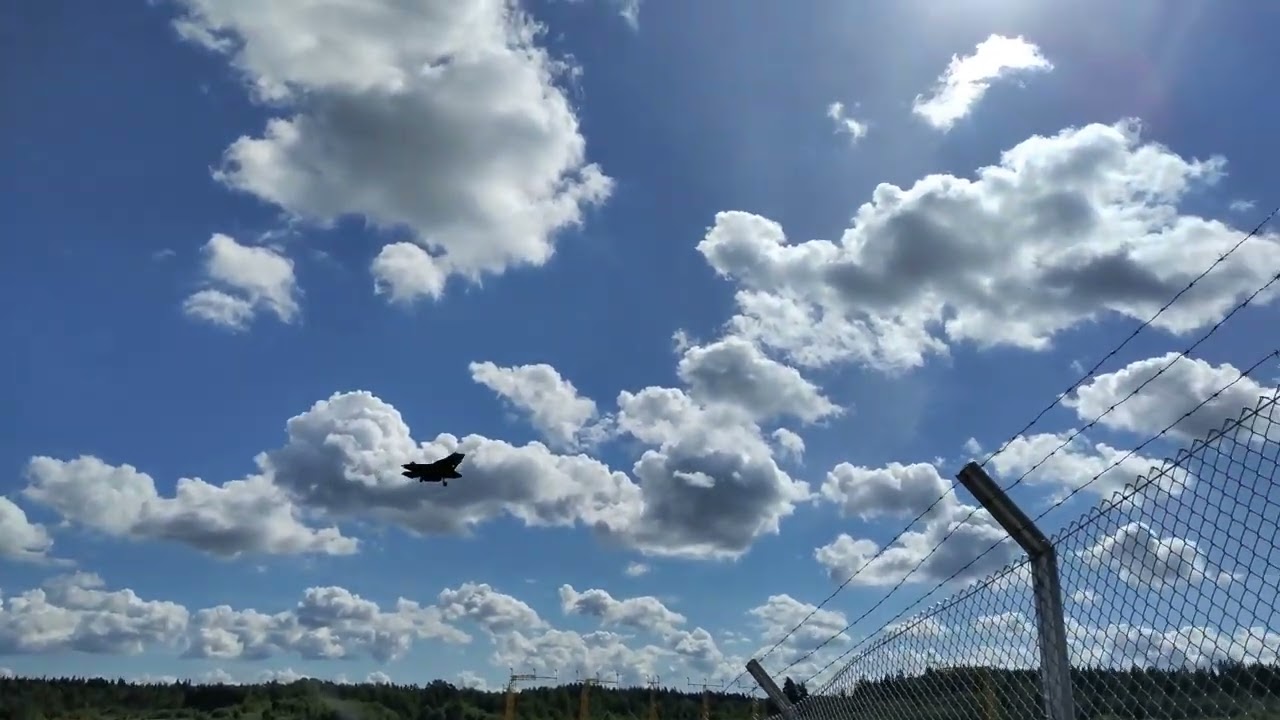Ramstein Flag 26. U.S F-35A Lightning II aircraft lands at the Pirkkala Air Base, Finland.