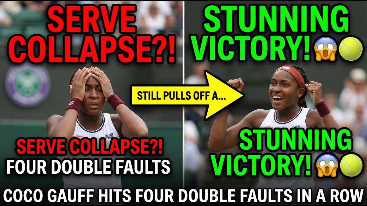 Serve COLLAPSE?! Coco Gauff Hits FOUR Double Faults in a Row — Still Pulls Off a Stunning Victory!