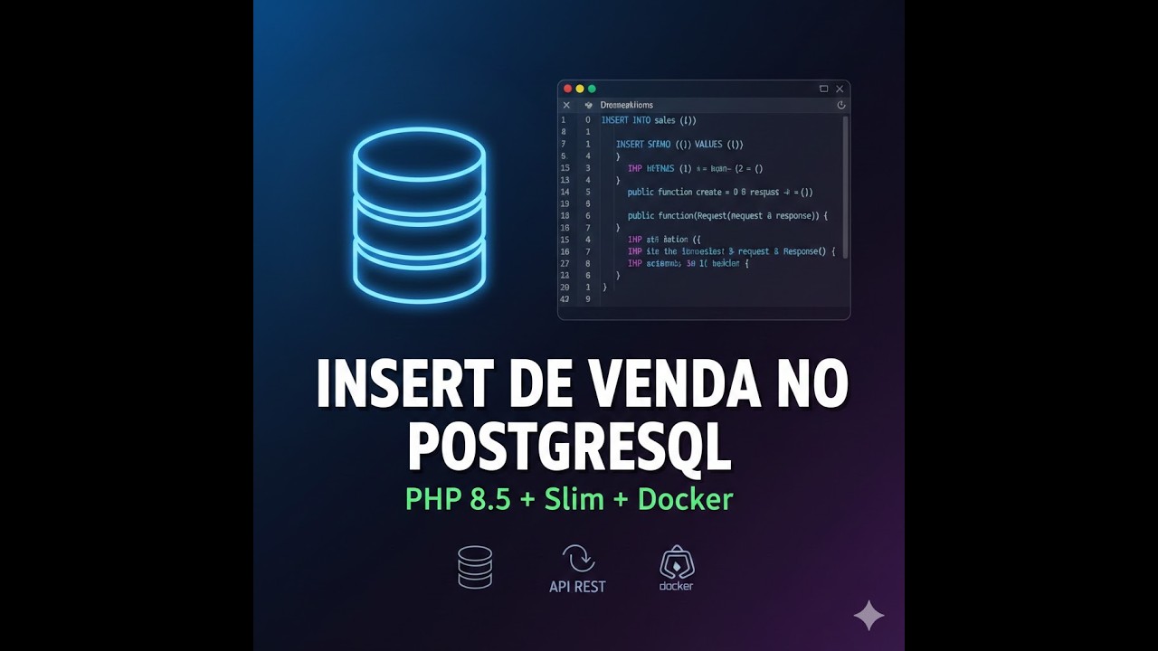 PostgreSQL 18, PHP 8.5, Slim Docker Inserindo uma Venda na Tabela sale