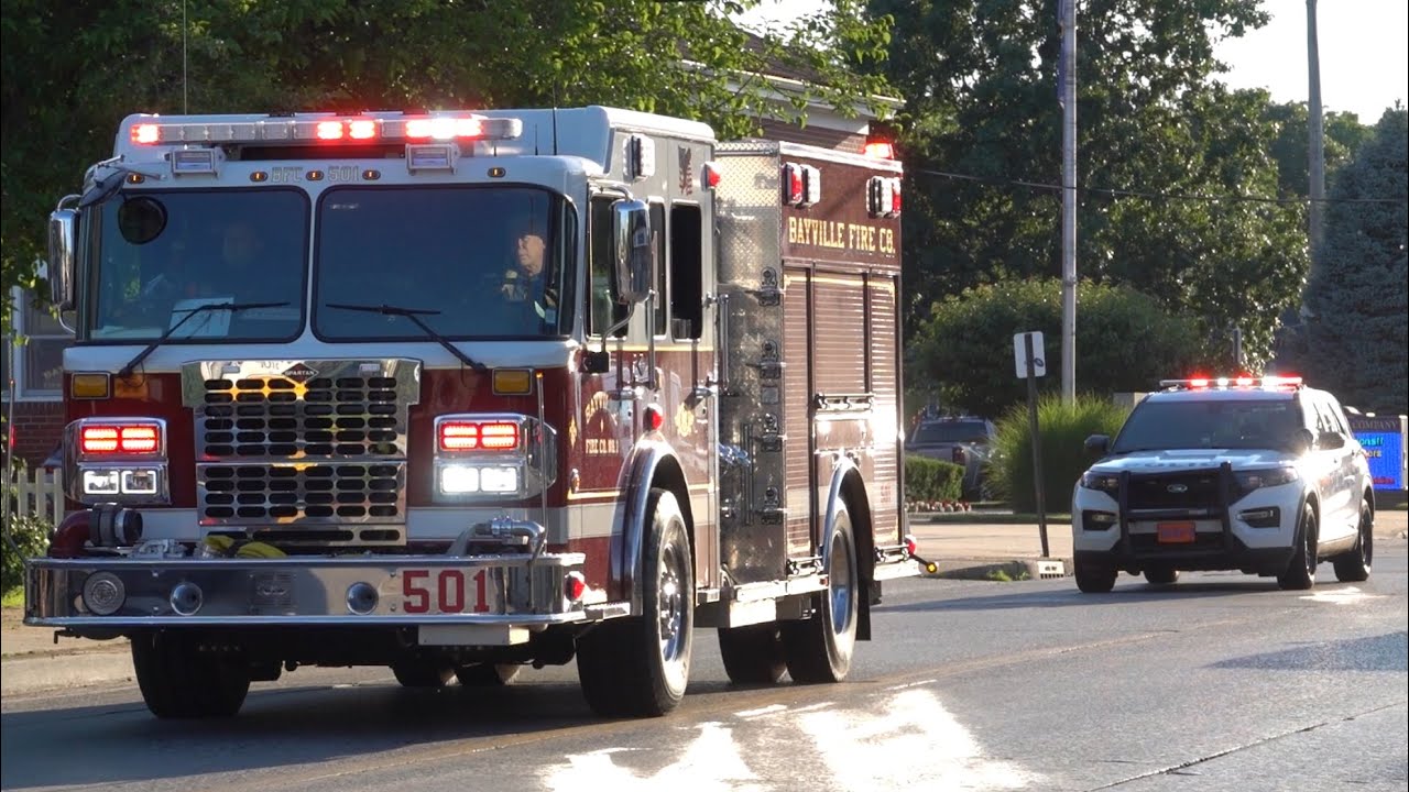 Bayville Fire Company Engine 501 & Nassau County Police Department Car 201 Responding 6/15/24