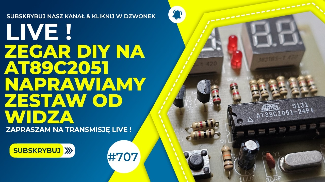 Zegar DIY na AT89C2051 od Widza - Naprawa [L/707]