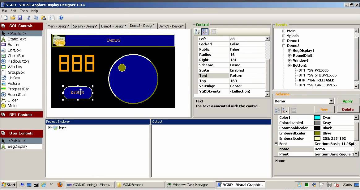 VGDD - Handling Events Demo