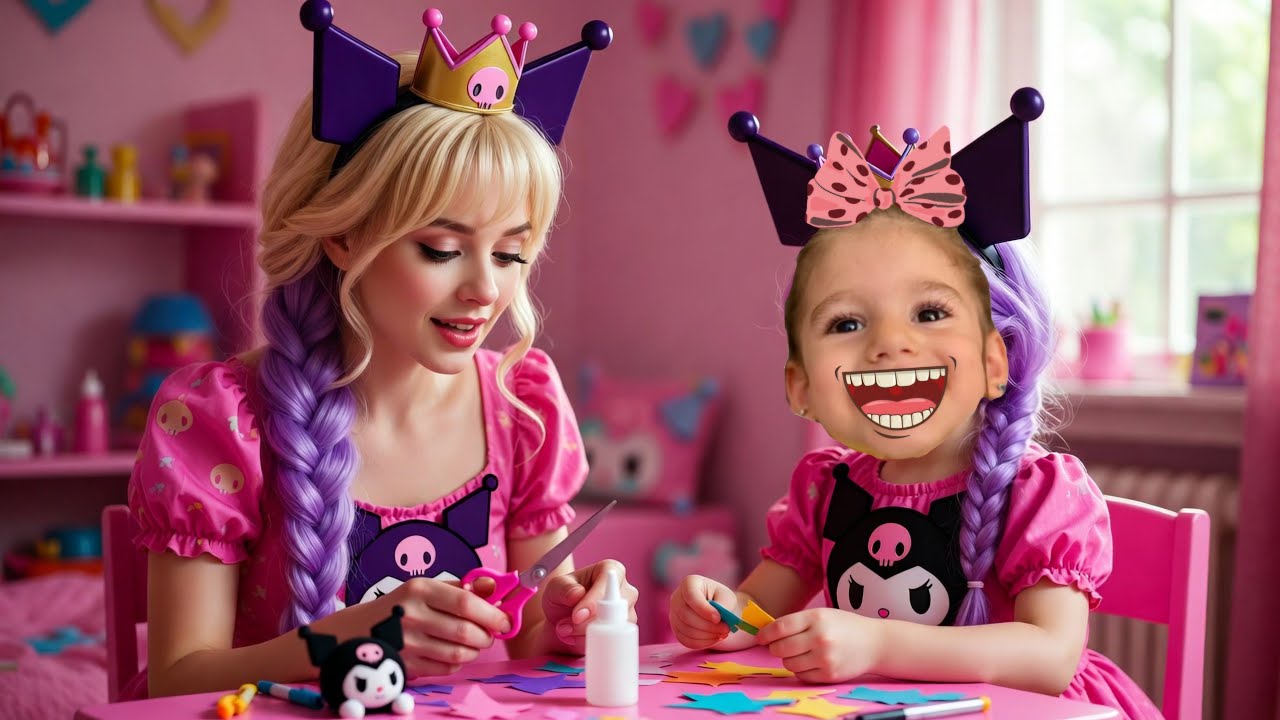 ANNE KIZ ETKİNLİK ZAMANI🩷 KUROMİ ÇANTASI YAPTIK💜 