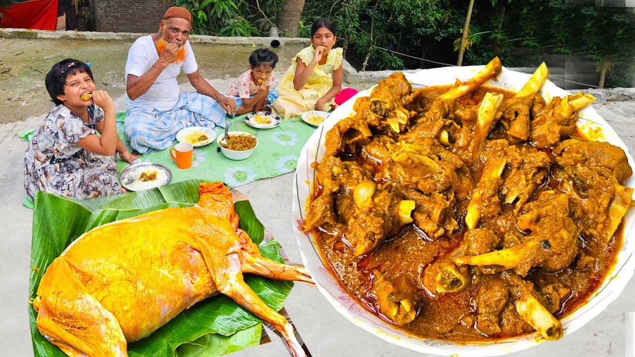 আস্ত খাসির কষা ভুনা নাইওরিগো ছাড়া খাইতে পারলামনা | village cooking
