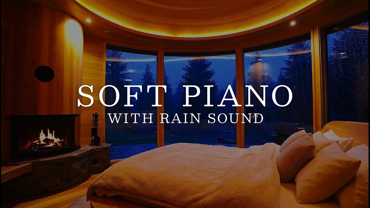 Relaxing Piano Sleep Music with Rainy Bedroom Ambience to Ease Stress and Improve Deep Rest