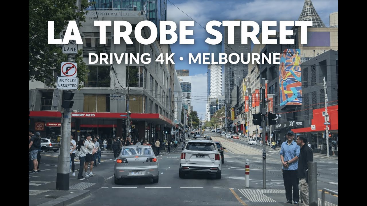 La Trobe Street Driving 4k in Melbourne