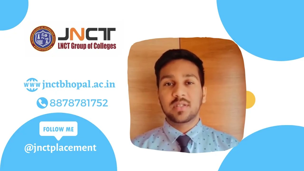 Kishan Loya JNCT Student Placed in Cognizant #jnct Bhopal