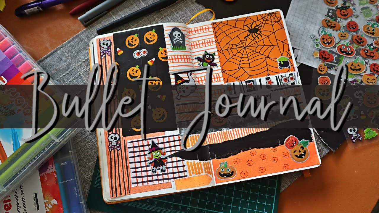 Halloween Collage on my Bullet Journal | ZahaCassisTV