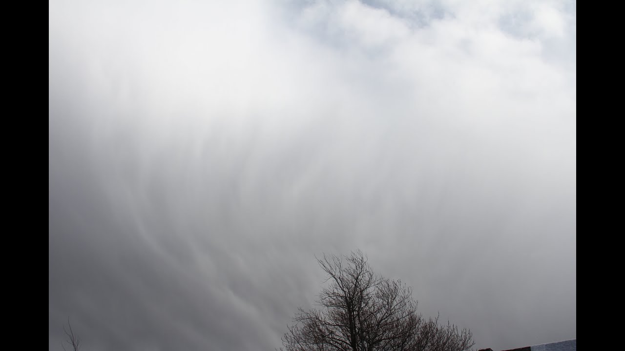 Awesome Snow Squall Structure! Heavy and Blowing Snow with Strong Winds - 3/13/2018