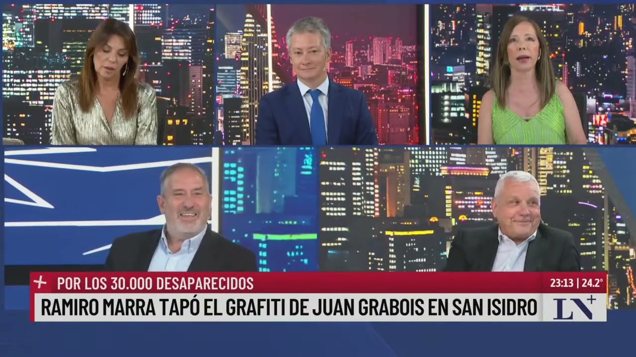 Grabois pintó con grafitti una pared del Jockey de San Isidro: por los 30.000 desaparecidos