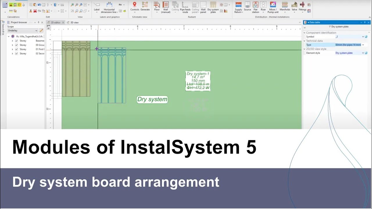 Dry system boards arrangement - InstalSystem 5 MODULE