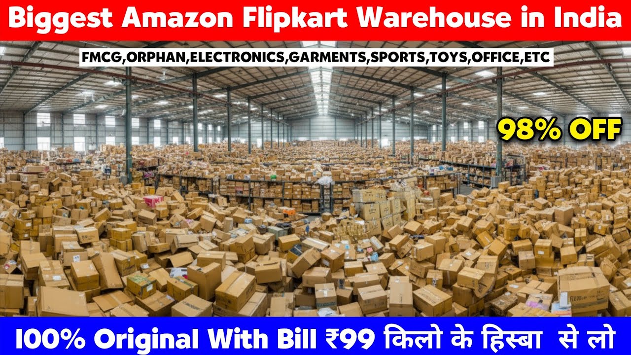 Biggest Amazon Flipkart Warehouse | 98% Off On Electronics,Garments,Fmcg,Orphan | Shocking Dealz