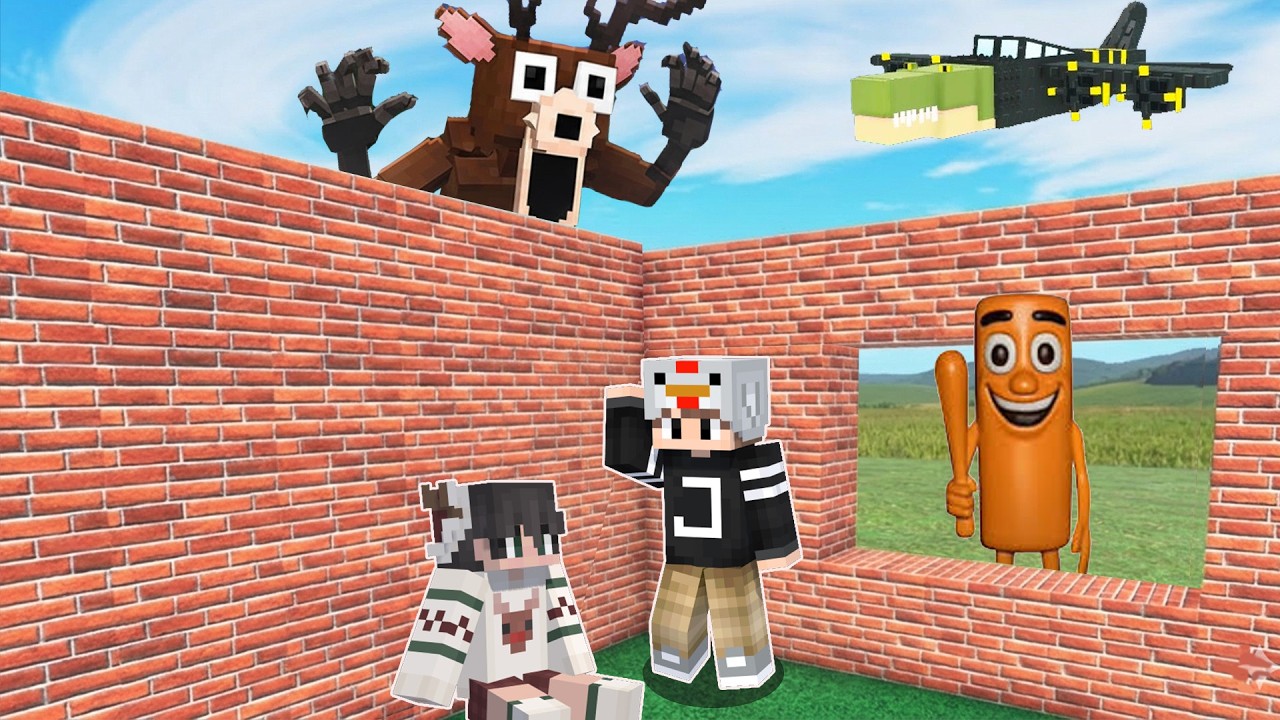 We Build to Survive The Scary Monster In Minecraft!
