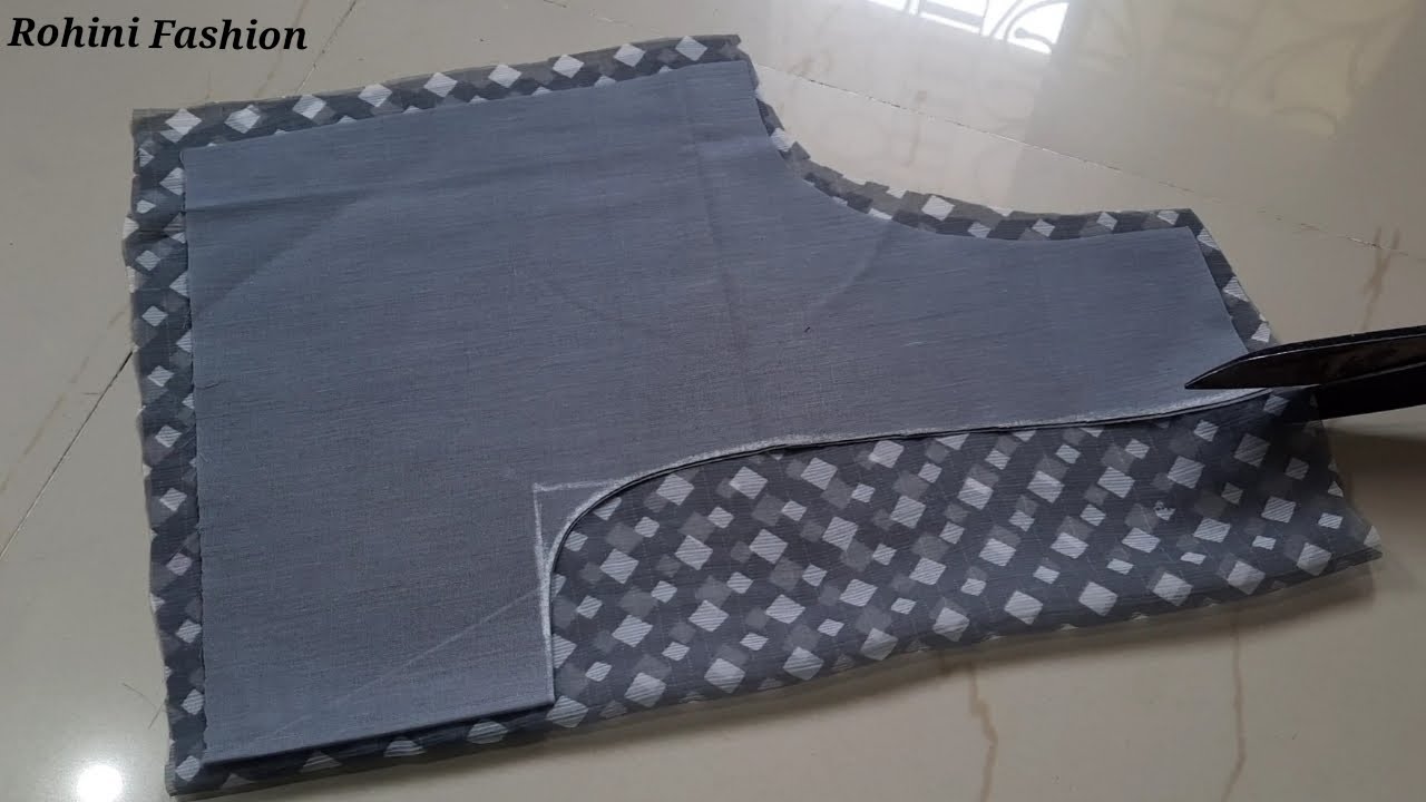 Blouse lace design|cutting and stitching back neck