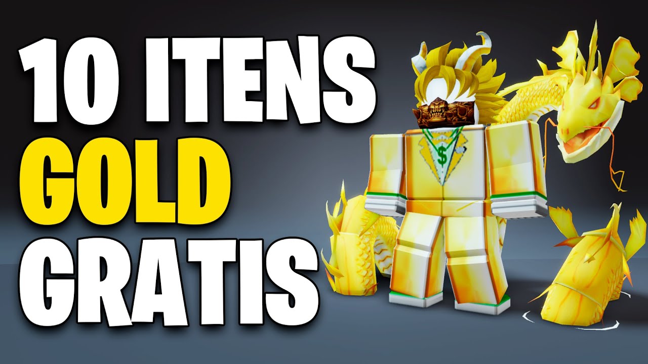 10 ITENS DOURADOS GRATIS NO ROBLOX! (2023)