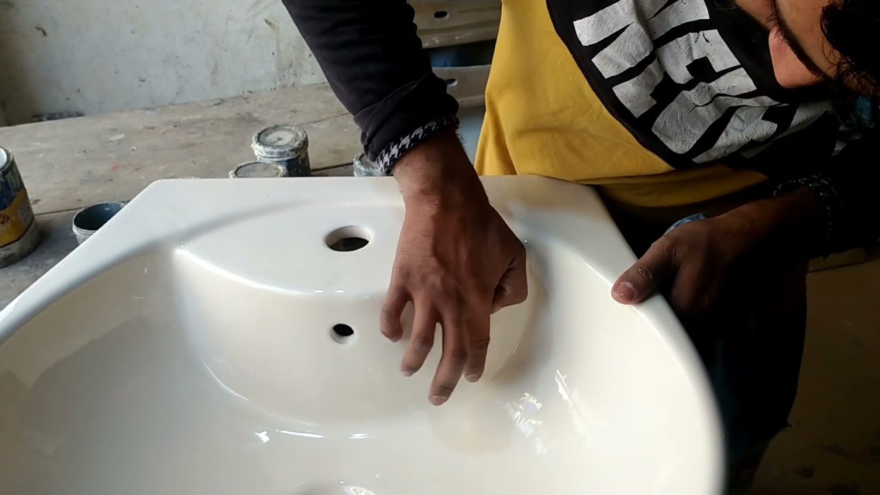 Ceramic Basin Cracks Repairing with Amazing Skill
