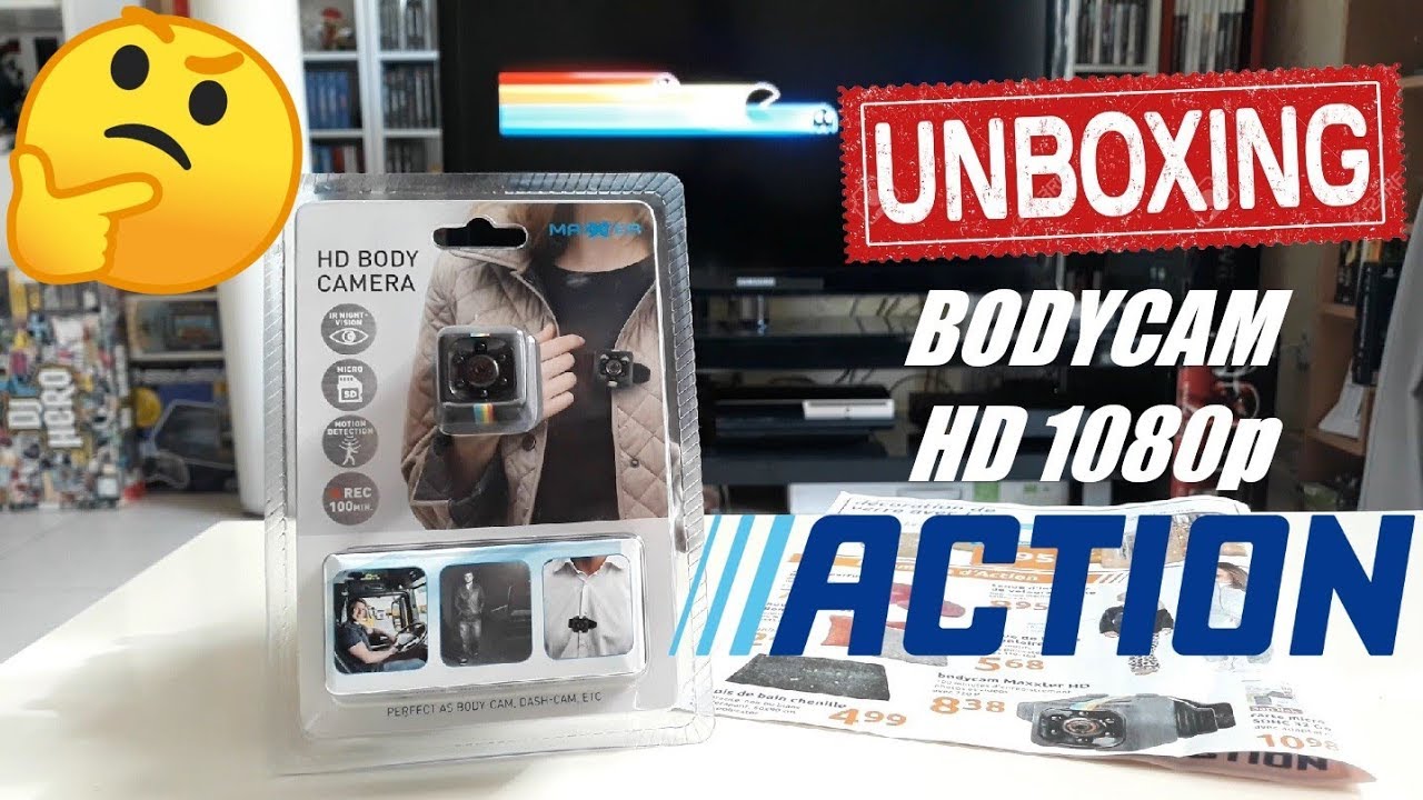 [Unboxing /Test] Camera Maxxter HDBody 720p/1080p de chez ACTION