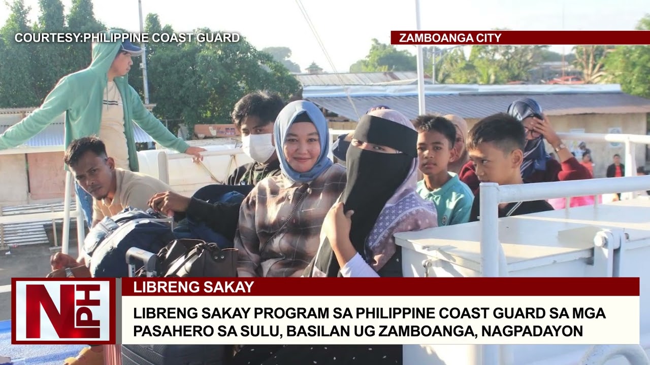 LIBRENG SAKAY PROGRAM SA PHILIPPINE COAST GUARD SA MGA PASAHERO SA SULU, BASILAN UG ZAMBOANGA, NAGPA