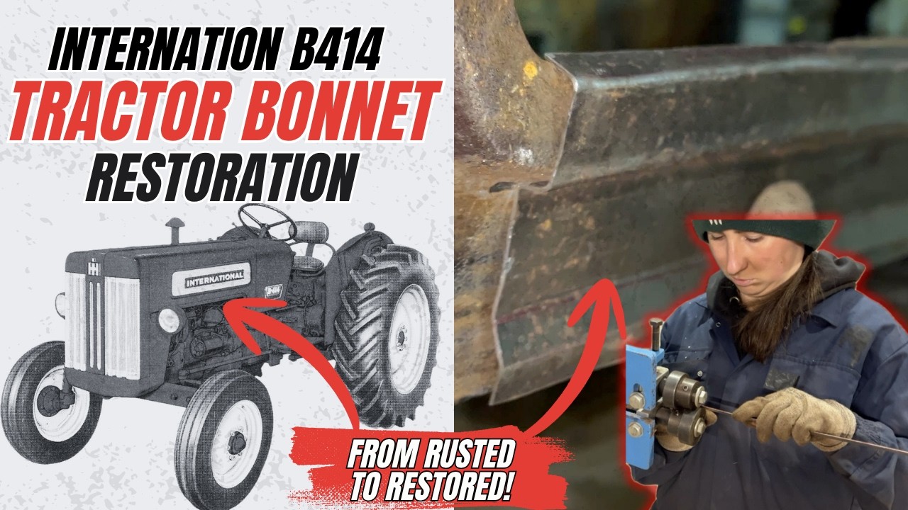 International B414 Bonnet Restoration | Metal Fabrication,  Bead Rolling & Welding